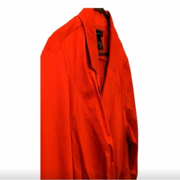 Lane Bryant Red Stretch Cotton Blazer Jacket, women's plus size 28 - Picture 5 of 11